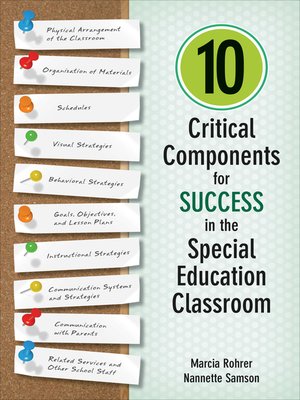 cover image of 10 Critical Components for Success in the Special Education Classroom
